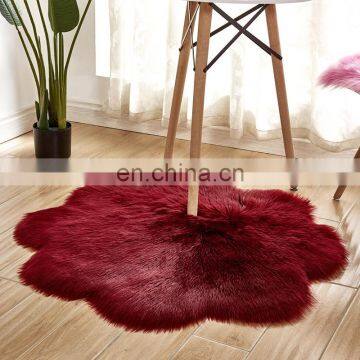 2020 New Pure White Sheepskin Plush Fur Rugs Faux Fur Carpet photo-5