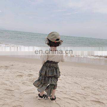 5201 Kids Clothing Popular Summer Baby Girls Casual Dress Soft Green Long Skirt photo-3