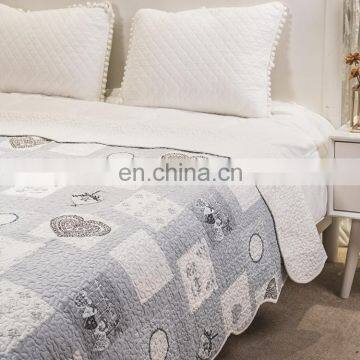 Reversible Quilt Set King Size Soft Microfiber Lightweight Coverlet Bedspread Comforter Set Bed Cover Quilt photo-3