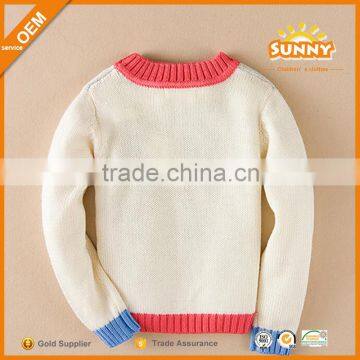 China Supplier Baby Sweater Embroidery Design Mother's Day Hand Knit Baby Sweater