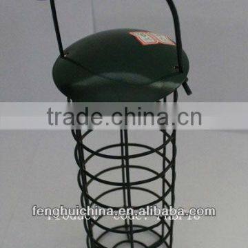 round metal bird feeder