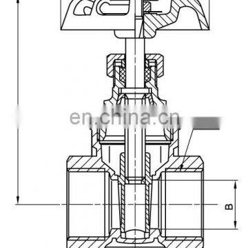 JKlong High Quality Lead Free Brass Gate Valve PN16 Full Port Gate Valve Operated Parallel Thread Gate Valve