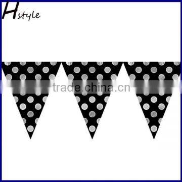 Black Polka Dot Party Bunting SB010