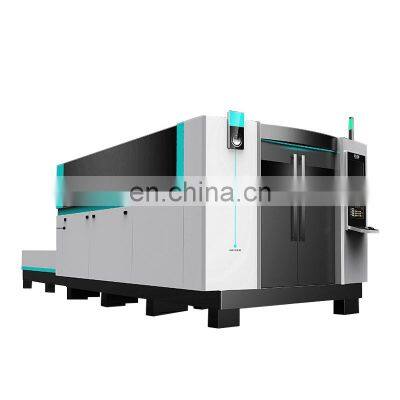 Big Enclosed Laser Cutting Machine 1000W Price/CNC Fiber Laser Cutter Sheet Metal