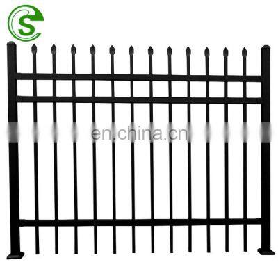 Galvanized tubular steel fence metal residencial fences from China