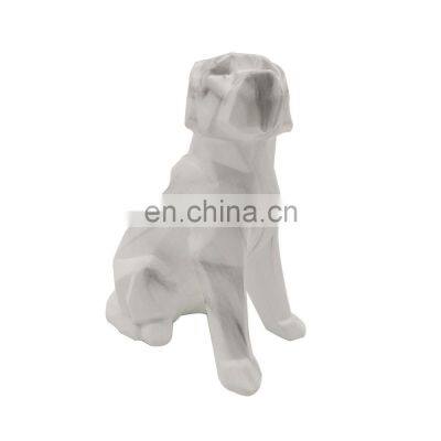 marble porcelain bulldog ceramic husky dog figurine