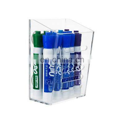 Clear Acrylic Magnetic Pencil/Marker Holder Basket Office Supplies Storage Bin