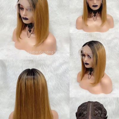 1BT27 T Shaped Remy Human Hair Bob Wig with Factory Price