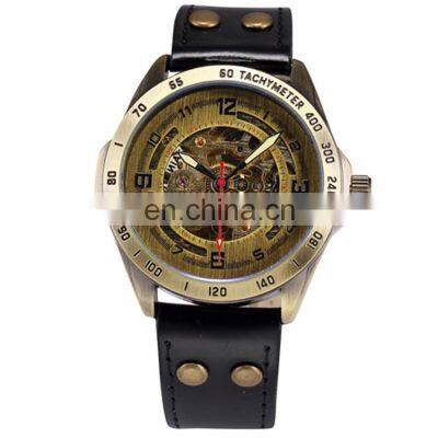 SHENHUA 9581 Original Men Mechanical Branded Wrist Watch Simple Analog Leather Watch Men photo-2