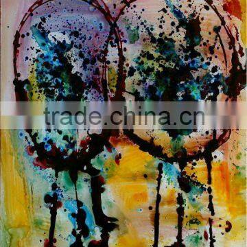 Handmade Unique Design of Oil Glass Painting for Hotel Lobby Decor