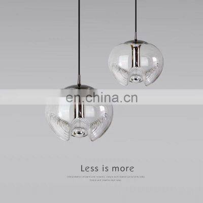 Hot Sale Single Ball Glass Chandelier Decor Design LED Pendant Light For Dining Room Living Room Bedroom Led Hanging Lamp photo-4