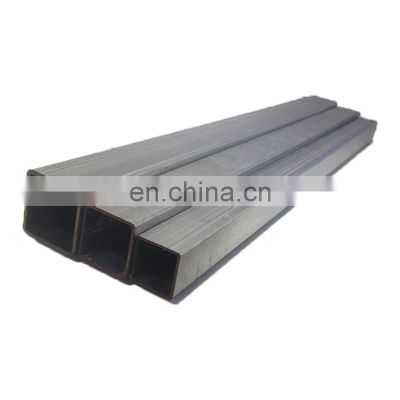 China supply Q195 low carbon black steel hot dip galvanized coating square tube/rectangular hollow tubular steel pipe