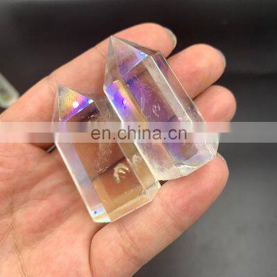 Natural Gemstones Aura Clear Quartz Double Points Towers Natural Crystal Dt Healing Stones Reiki Sets photo-4