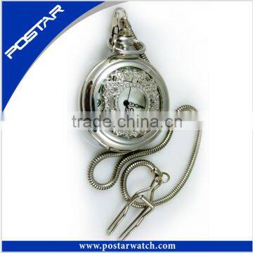 Speciality Stainless Steel Silver Empty Pocket Watch Japan Movement photo-2