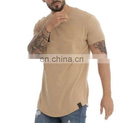 Wholesale Slim Fit Soft 95% Cotton 5% Spandex Men's Short Sleeve Gym Fitted T-Shirt Wholesale Custom Print Performance Tee Shirt