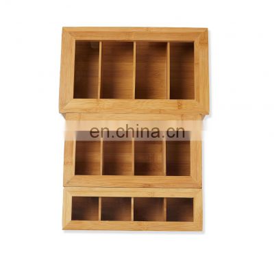 Kitchenware New Design High Quality Multifunction Organizer Bamboo Storage Box Pantry Organizer Kitchen & Tabletop