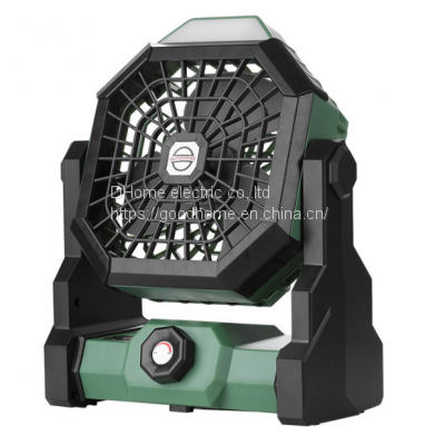 New outdoor fan stepless speed control fan portable large wind charging fan camping lighting