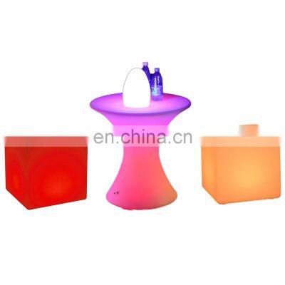 glow furniture sets led cube chair bar stool