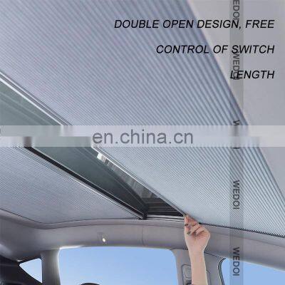 2022 New Roof Sunshade For Tesla Model Y Top Glass Roof Retractable Sunshade Car Window Visor for Tesla Model Y Accessories photo-3