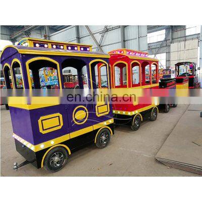Amusement Park Ride Kids Electric Tourist Battery Powered Mini Trackless Train for Sale