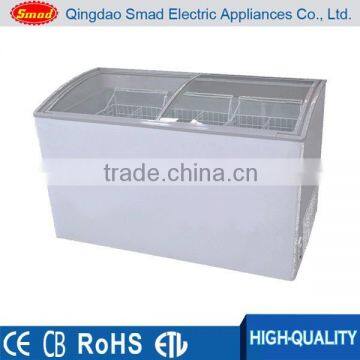 ice cream display freezer/sliding glass door chest deep freezer