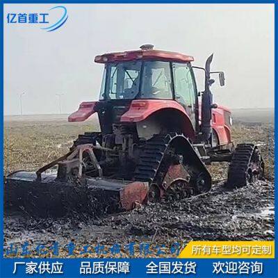 Tractor Modified With Triangular Track Wheels, Stable and Anti-skid in Swamp Terrain photo-5