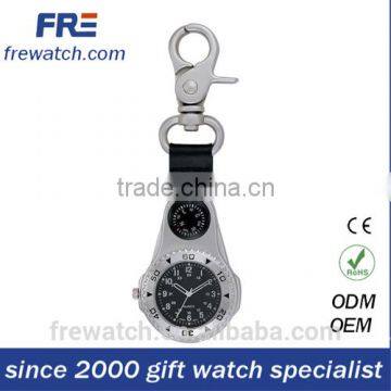 fashion sports outdoor metal climbing carabiner quartz timer with compass