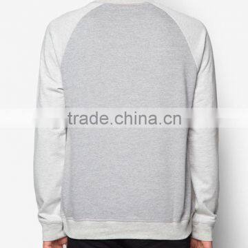 Grey Marl Raglan Sleeve Self Fabric Neck And Wrist Sweatshirts photo-4