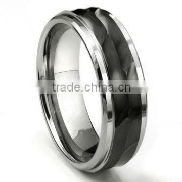 Tungsten Carbide 8mm Wave Finish Wedding Band Ring, Fashion Tungsten Ring Wholelsae