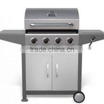 Outdoor / Indoor CSA & CE Certified Stainless Steel 4 Burner Professional BBQ Gas Grill with a Side Burner