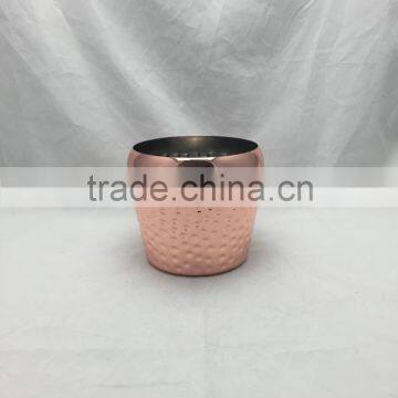 2L Hammered 304 Stainless Steel Bucket, Copper Plated Ice Bucket, Ice Cooler Ice Pail, Beer Bucket photo-3