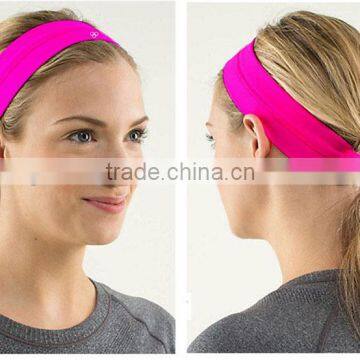 (Trade accurance) Wholesale custom Colorful design moisture wicking sports elastic headband