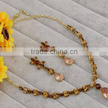 Elegant Italian Gold Plated Jewelry Set For Evening Dress Wholesale photo-4