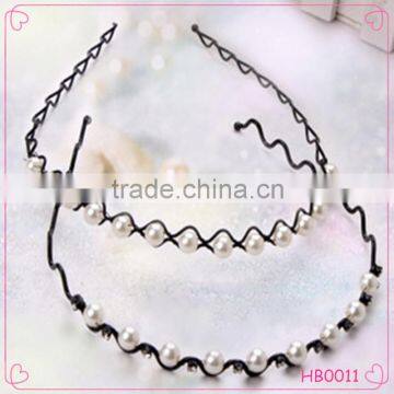 Cheap wholesale hair hoop pearl hair accessories