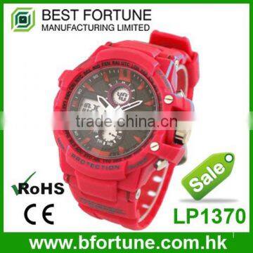 LP1370 2016 New Fashion Red Plastic 3 Atm China Digital Watches