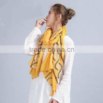 New Design Maxi Long Soft Viscose Embroidery Women Muslim Scarf
