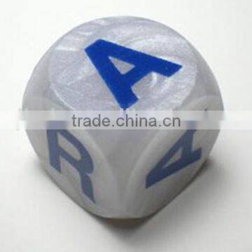 pearl custom 6 sided big plastic dice