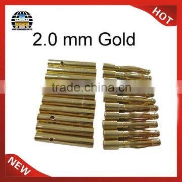 2.0mm Gold Bullet Connector Plug