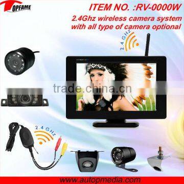 TOPFAME RV-4300WS wireless reversing camera set with 4.3inch digital screen monitor, night vision camera