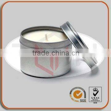 Round small candle tin cans