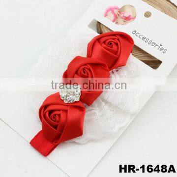 Fashion crochet baby headband rose flower headband baby headband