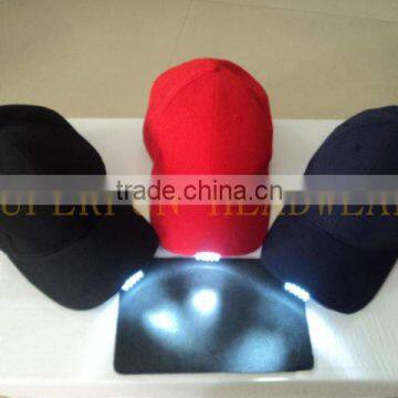 plain color cheap 5LEDs baseball caps