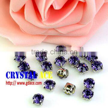 Top quality Crystal rhinestones with claw setting for garment accessories