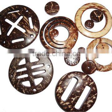 decorative wood garment buttons