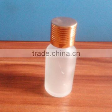 10ml white frosted essential oil glass bottle with golden cap