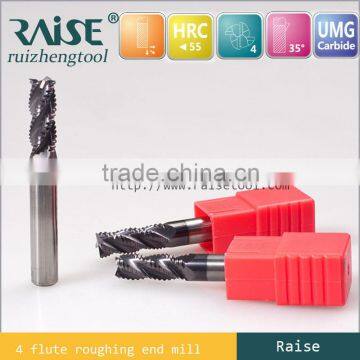 Hot sale 55 HRC cnc carbide tip end mill cutter