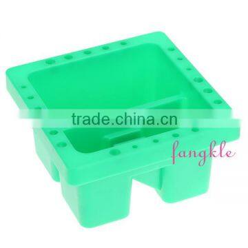 Square Plastic Washing Pen Brush Box Case Nail Art Pen Holder Nail Art Tools