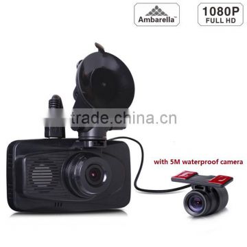 Dual Camera Ambarella dash cam with external 5M waterproof camera