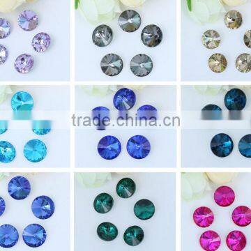 6MM to 30MM AAA Quality Colorful Wholesales Point Back Loose Shapes Round Crystal Glass Beads for Jewelry Cloth Decorating Cheap