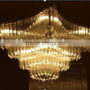 spread swing cross glass rods luxury pendant light